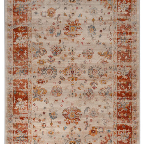 שטיח זיגלר וינטג' בז מסגרת כתום  – שטיחי זיגלר